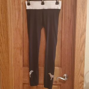 PINK by VS Xsmall black Yoga leggings with dog